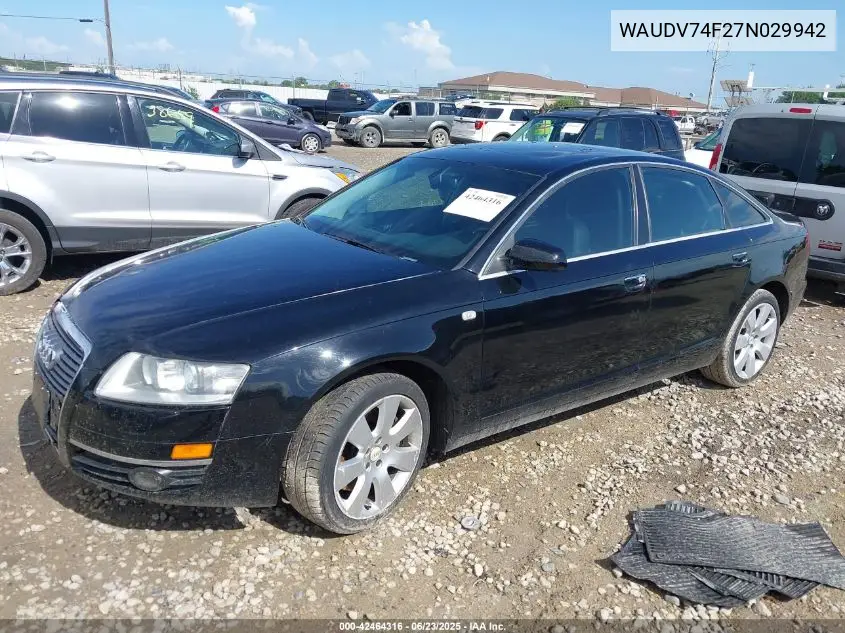 2007 Audi A6 4.2 VIN: WAUDV74F27N029942 Lot: 42464316