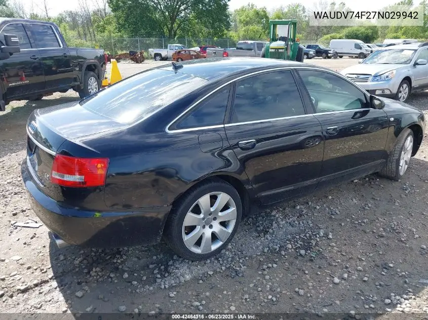 2007 Audi A6 4.2 VIN: WAUDV74F27N029942 Lot: 42464316