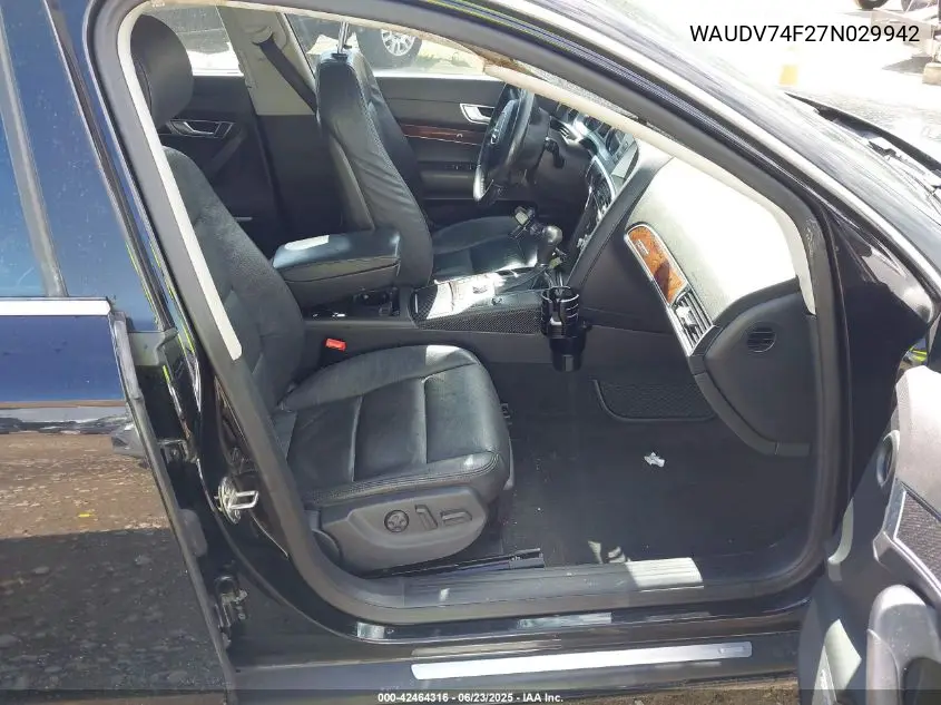 2007 Audi A6 4.2 VIN: WAUDV74F27N029942 Lot: 42464316