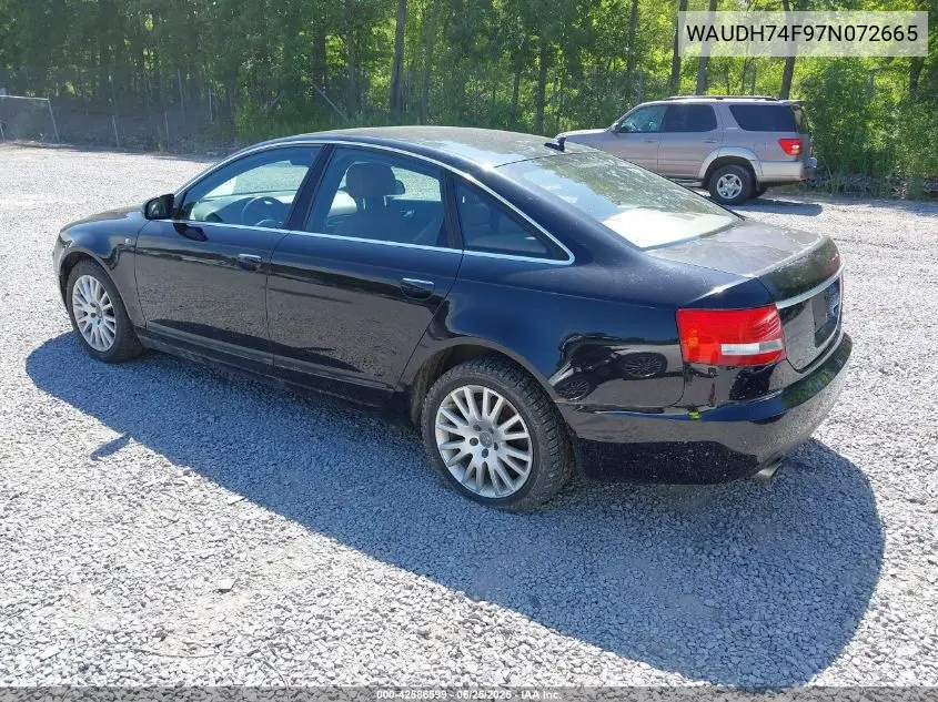 2007 Audi A6 3.2 VIN: WAUDH74F97N072665 Lot: 42586599
