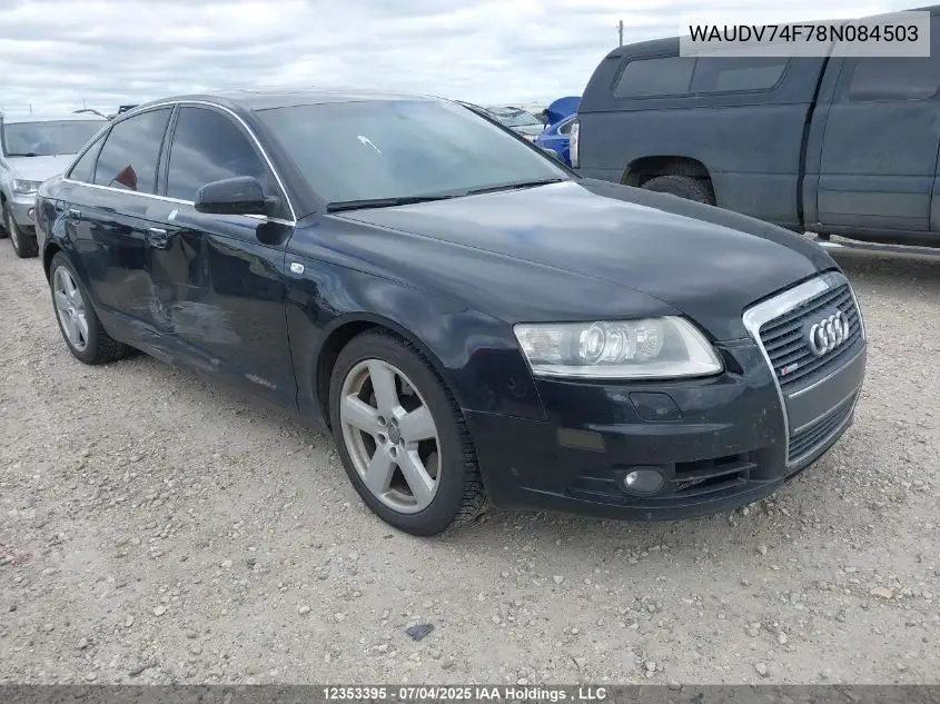 2008 Audi A6 4.2 VIN: WAUDV74F78N084503 Lot: 12353395