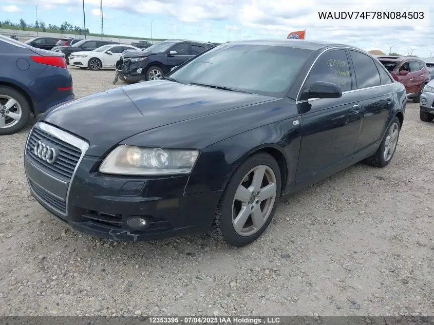 2008 Audi A6 4.2 VIN: WAUDV74F78N084503 Lot: 12353395