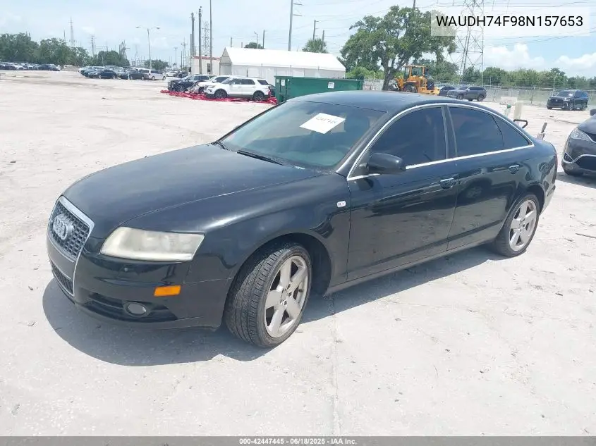 2008 Audi A6 3.2 VIN: WAUDH74F98N157653 Lot: 42447445