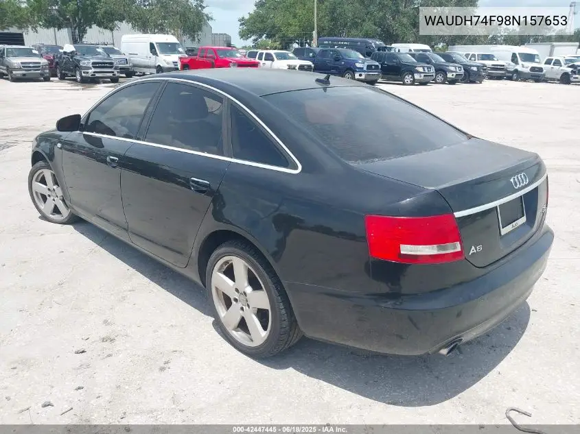 2008 Audi A6 3.2 VIN: WAUDH74F98N157653 Lot: 42447445