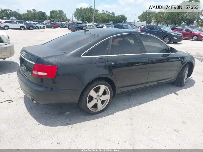 2008 Audi A6 3.2 VIN: WAUDH74F98N157653 Lot: 42447445
