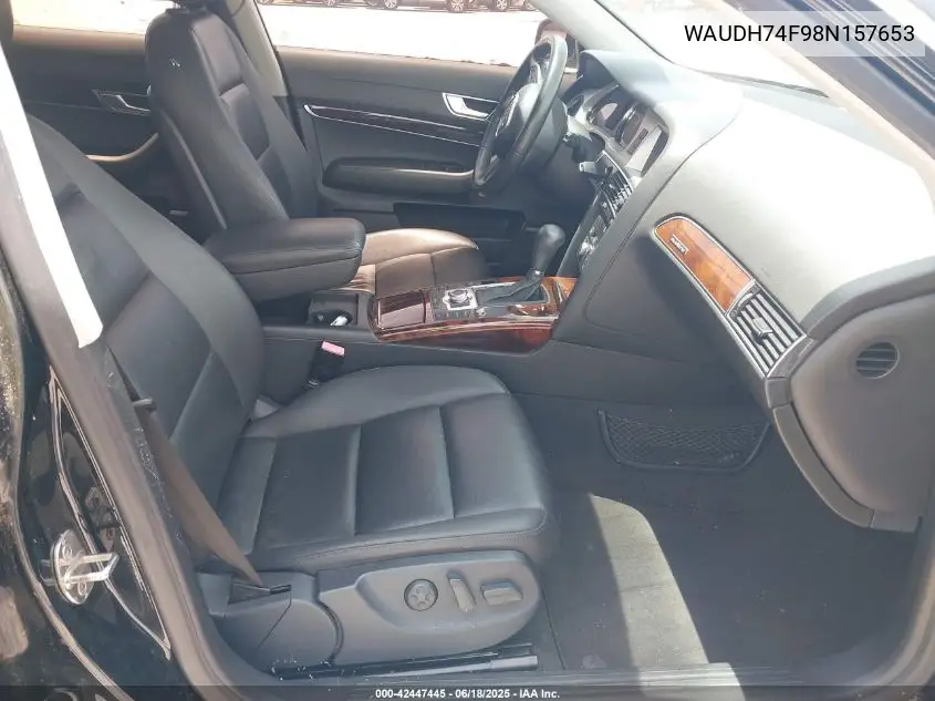 2008 Audi A6 3.2 VIN: WAUDH74F98N157653 Lot: 42447445