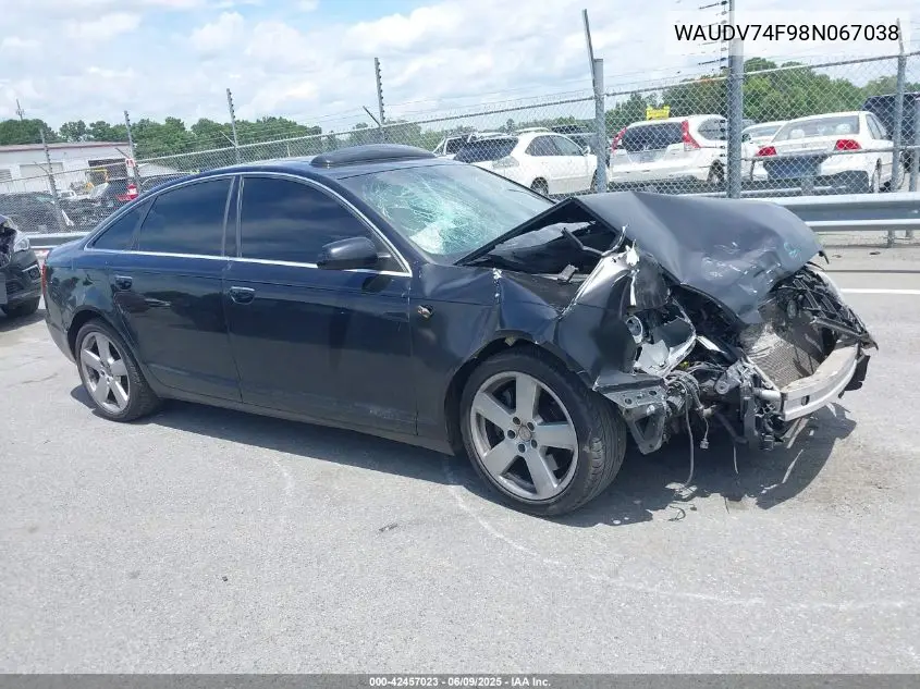 2008 Audi A6 4.2 VIN: WAUDV74F98N067038 Lot: 42457023
