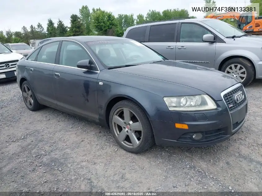 2008 Audi A6 3.2 VIN: WAUDH74F38N133381 Lot: 42529393