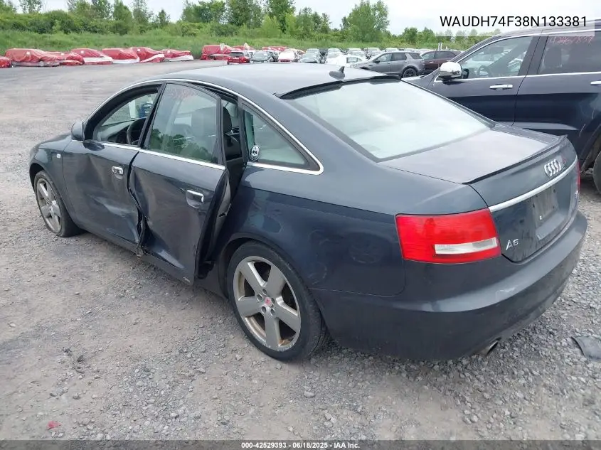 2008 Audi A6 3.2 VIN: WAUDH74F38N133381 Lot: 42529393