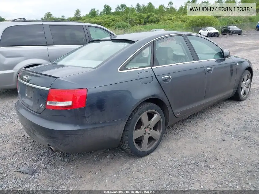 2008 Audi A6 3.2 VIN: WAUDH74F38N133381 Lot: 42529393