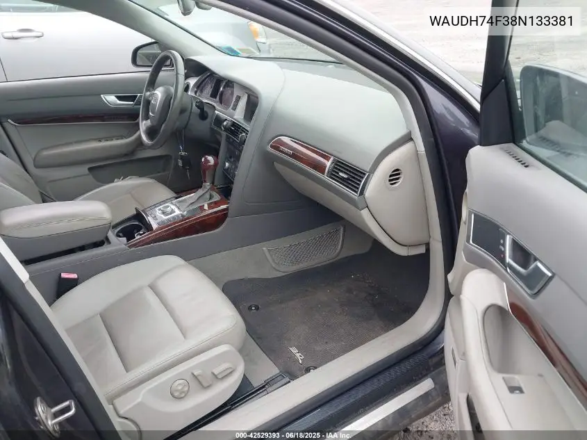2008 Audi A6 3.2 VIN: WAUDH74F38N133381 Lot: 42529393