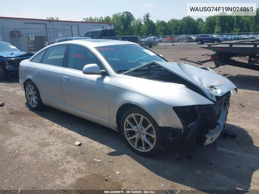 2009 Audi A6 3.0 Premium VIN: WAUSG74F19N024865 Lot: 42469679