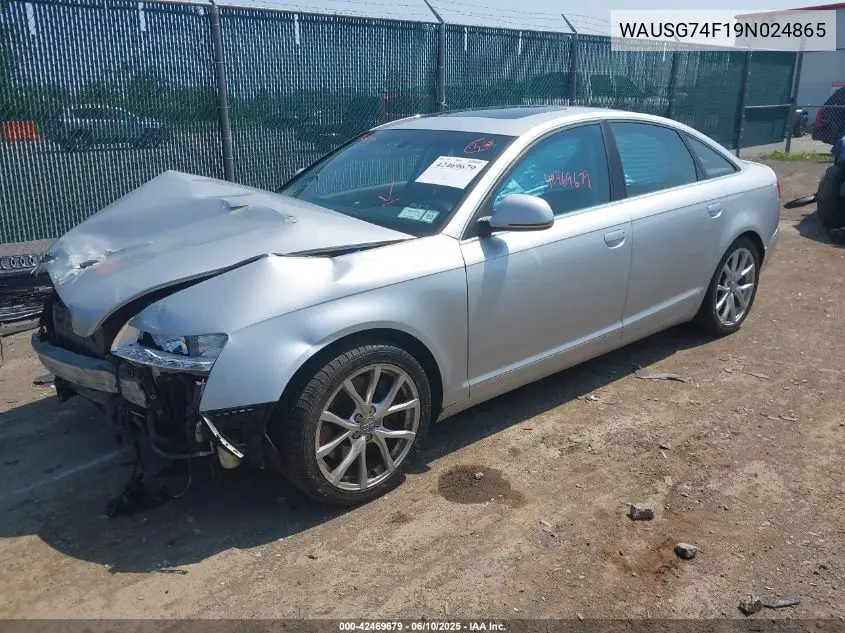 2009 Audi A6 3.0 Premium VIN: WAUSG74F19N024865 Lot: 42469679