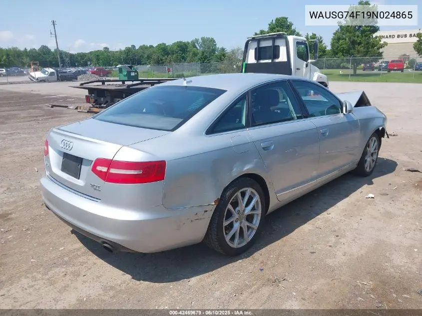 2009 Audi A6 3.0 Premium VIN: WAUSG74F19N024865 Lot: 42469679