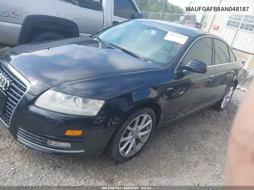 2010 Audi A6 3.0 Premium VIN: WAUFGAFB8AN048187 Lot: 41947933