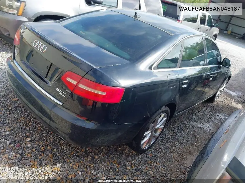 2010 Audi A6 3.0 Premium VIN: WAUFGAFB8AN048187 Lot: 41947933