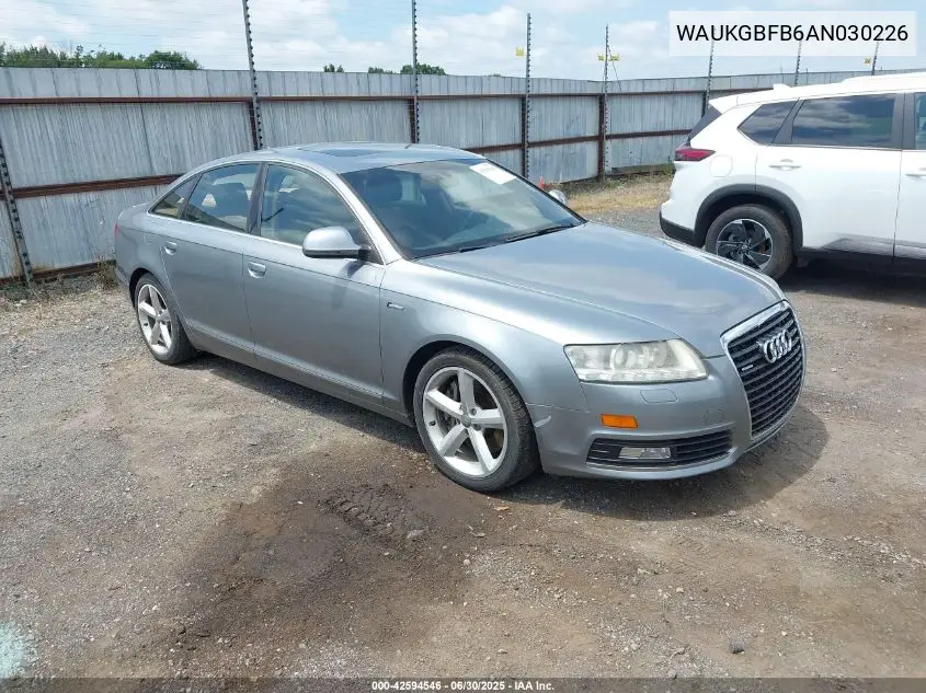 2010 Audi A6 Prestige VIN: WAUKGBFB6AN030226 Lot: 42594546