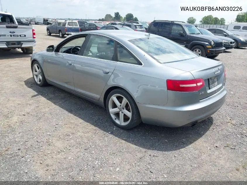 2010 Audi A6 Prestige VIN: WAUKGBFB6AN030226 Lot: 42594546