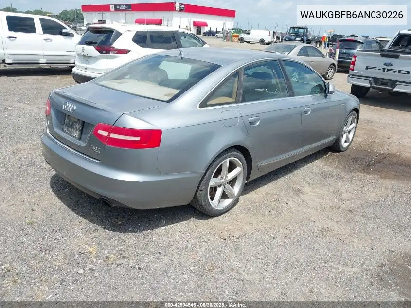 2010 Audi A6 Prestige VIN: WAUKGBFB6AN030226 Lot: 42594546