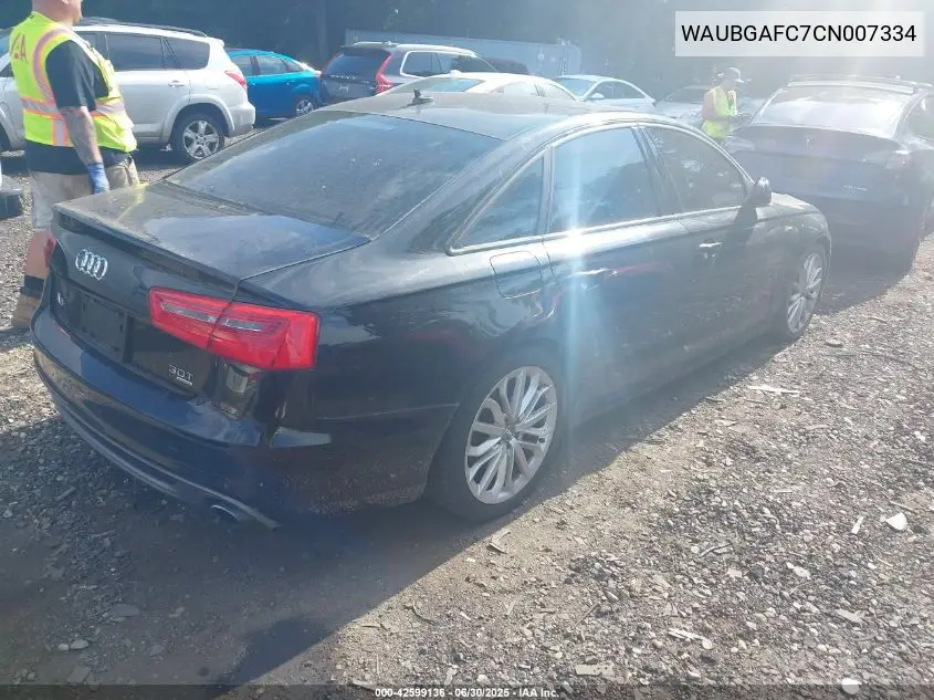 2012 Audi A6 3.0 Premium VIN: WAUBGAFC7CN007334 Lot: 42599136