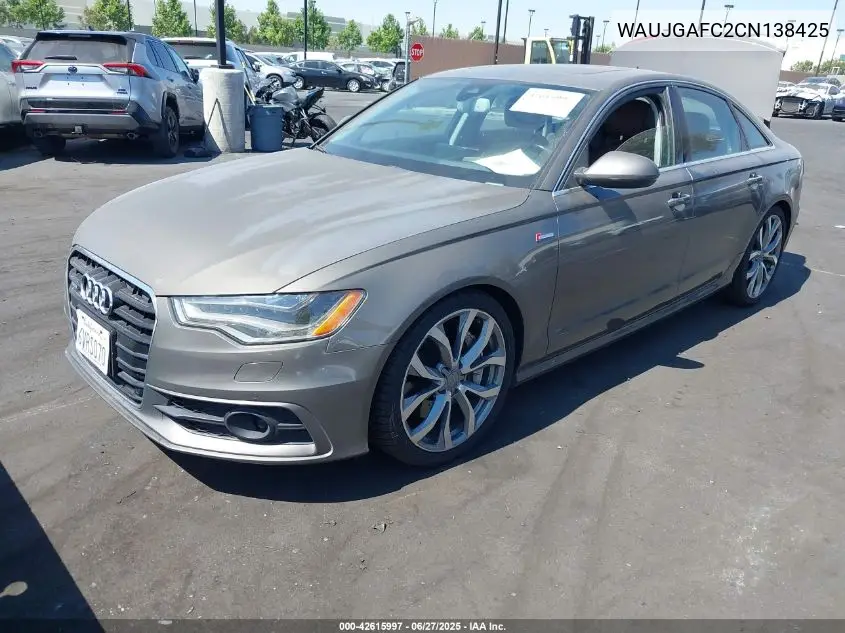 2012 Audi A6 3.0 Premium VIN: WAUJGAFC2CN138425 Lot: 42615997