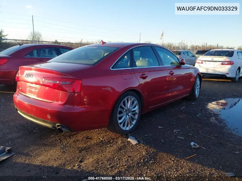 2013 Audi A6 2.0T Premium VIN: WAUGFAFC9DN033329 Lot: 41768550