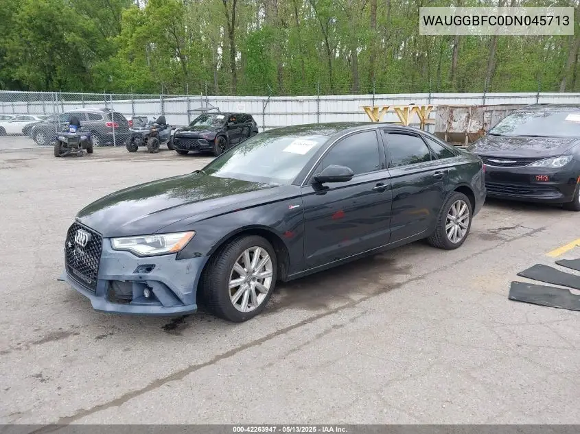 2013 Audi A6 3.0T Premium VIN: WAUGGBFC0DN045713 Lot: 42263947
