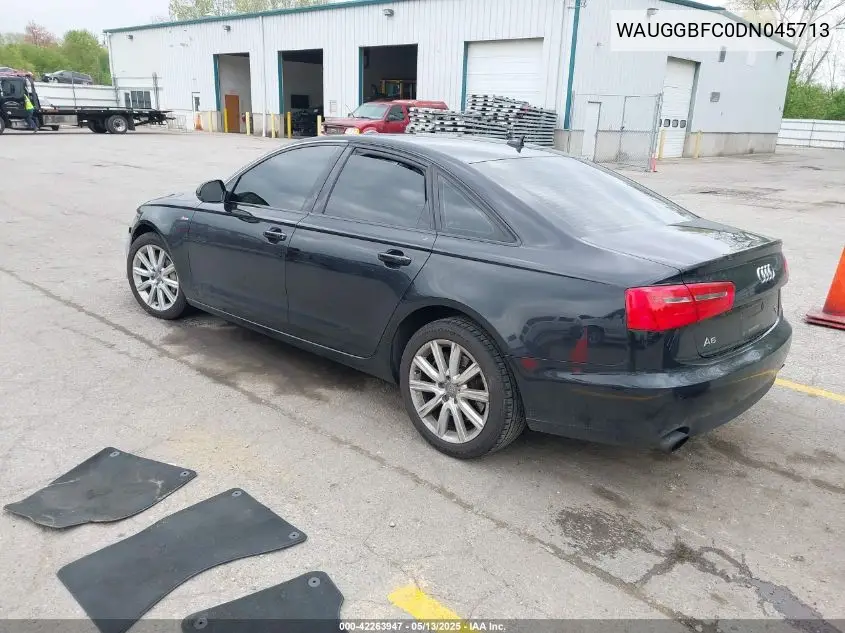 2013 Audi A6 3.0T Premium VIN: WAUGGBFC0DN045713 Lot: 42263947