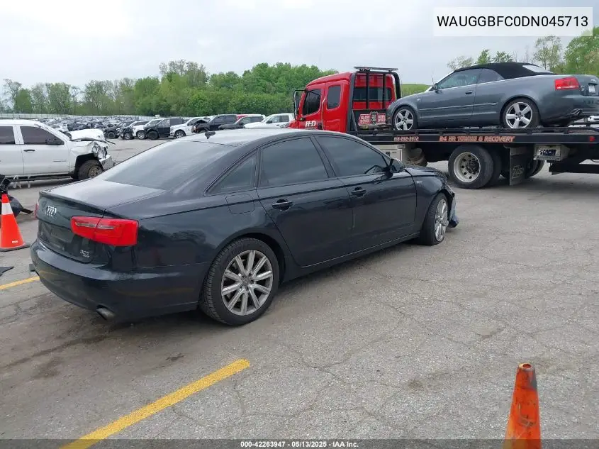 2013 Audi A6 3.0T Premium VIN: WAUGGBFC0DN045713 Lot: 42263947