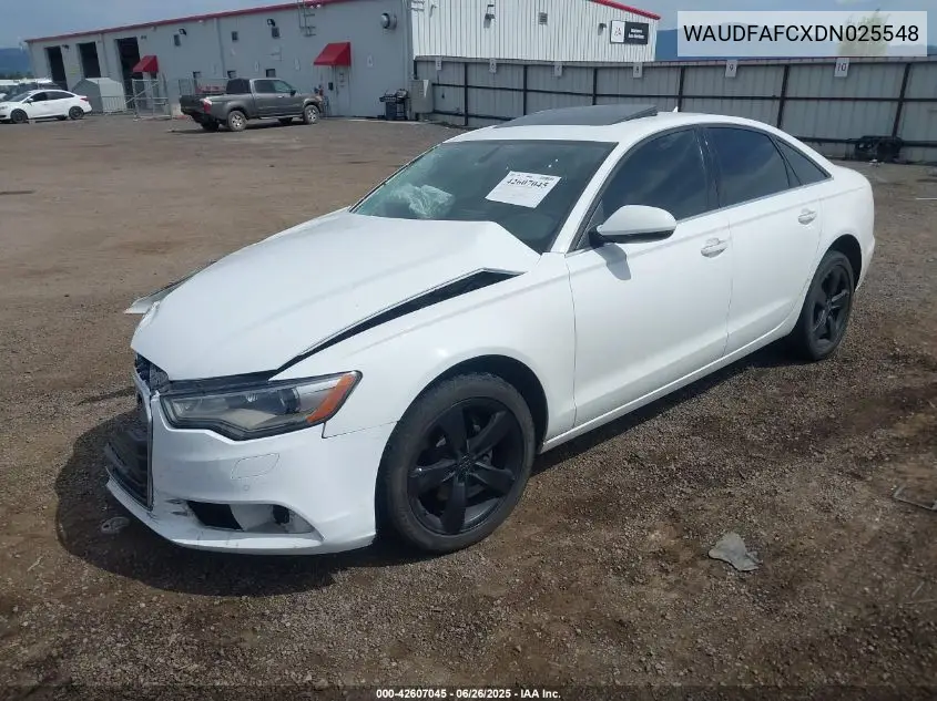 2013 Audi A6 2.0T Premium VIN: WAUDFAFCXDN025548 Lot: 42607045