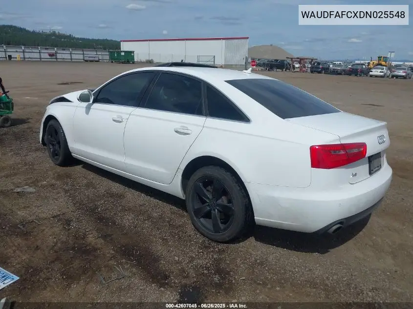 2013 Audi A6 2.0T Premium VIN: WAUDFAFCXDN025548 Lot: 42607045