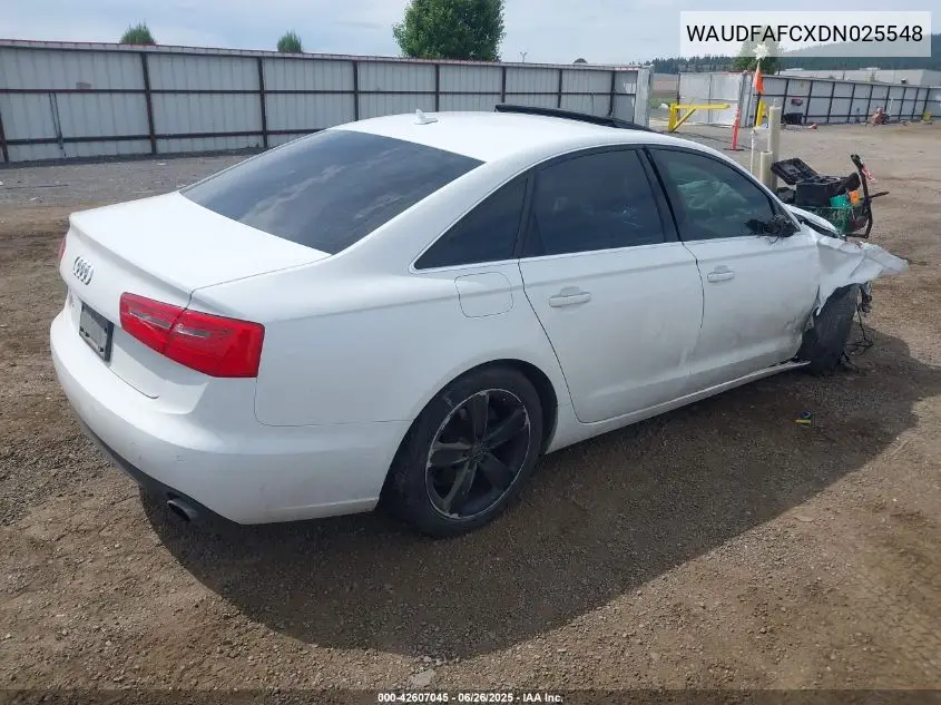 2013 Audi A6 2.0T Premium VIN: WAUDFAFCXDN025548 Lot: 42607045