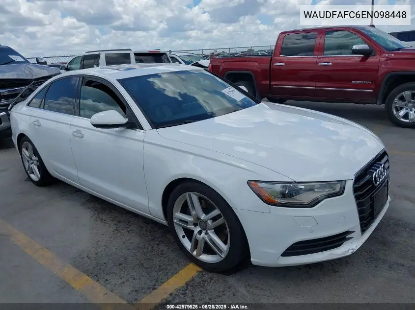 2014 Audi A6 2.0T Premium VIN: WAUDFAFC6EN098448 Lot: 42579526