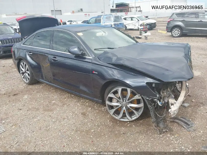 2015 Audi A6 3.0T Premium Plus VIN: WAUFGAFC3FN036965 Lot: 42696331