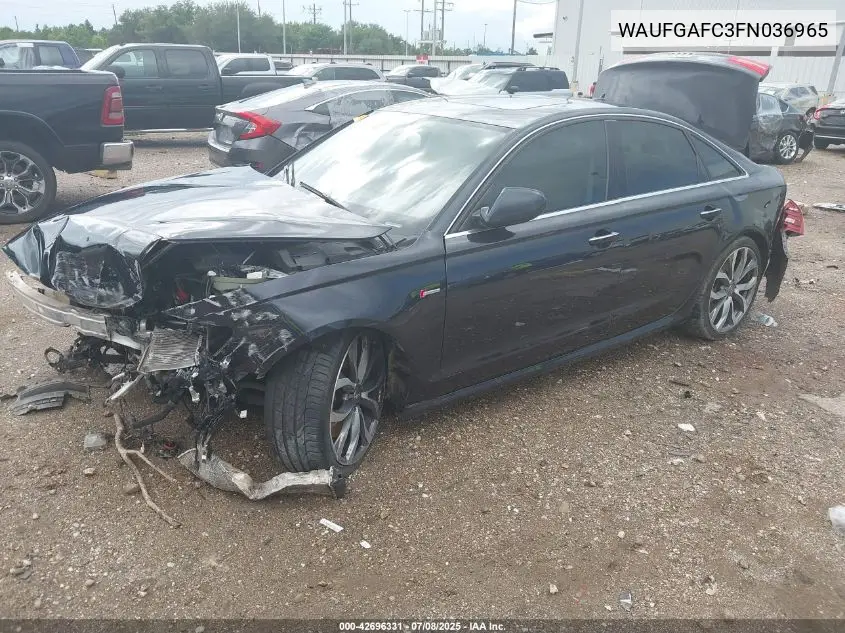 2015 Audi A6 3.0T Premium Plus VIN: WAUFGAFC3FN036965 Lot: 42696331