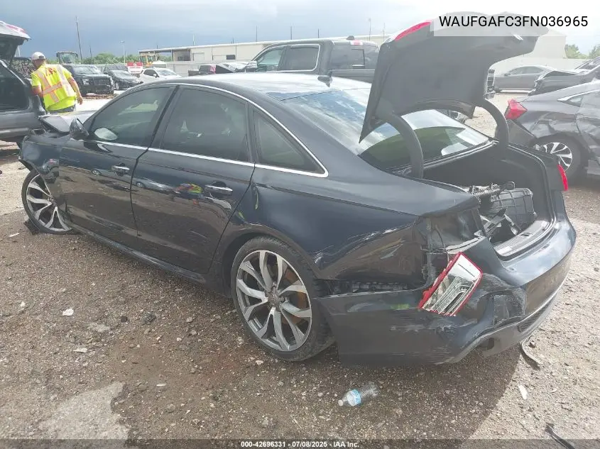 2015 Audi A6 3.0T Premium Plus VIN: WAUFGAFC3FN036965 Lot: 42696331