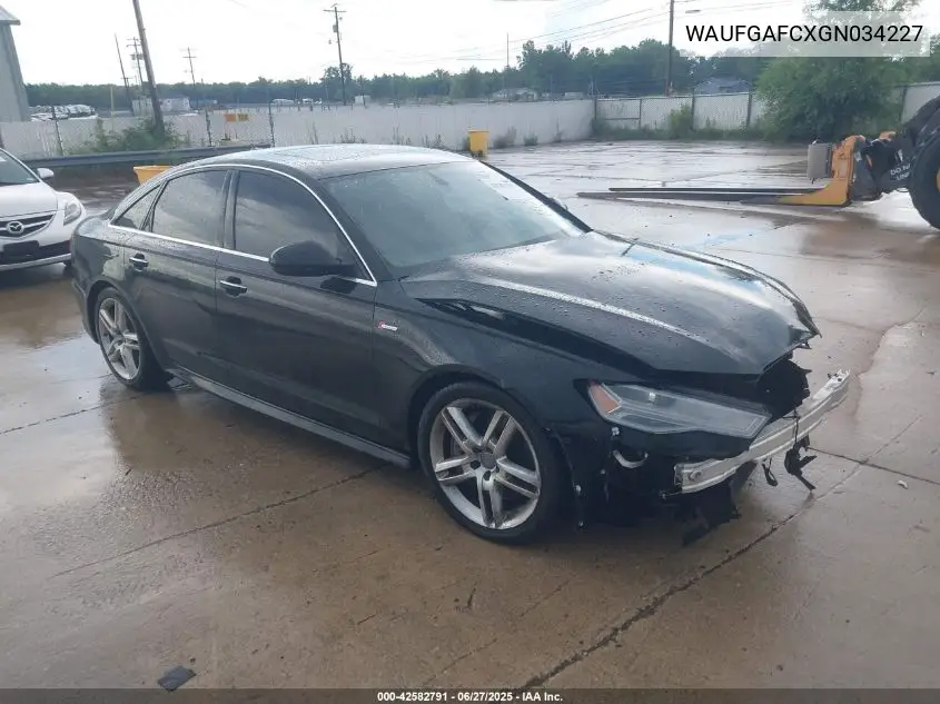 2016 Audi A6 3.0T Premium Plus VIN: WAUFGAFCXGN034227 Lot: 42582791