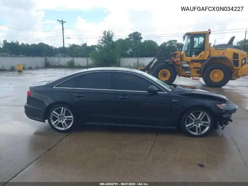 2016 Audi A6 3.0T Premium Plus VIN: WAUFGAFCXGN034227 Lot: 42582791