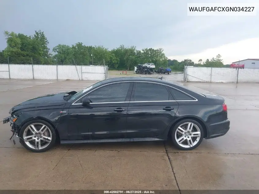 2016 Audi A6 3.0T Premium Plus VIN: WAUFGAFCXGN034227 Lot: 42582791