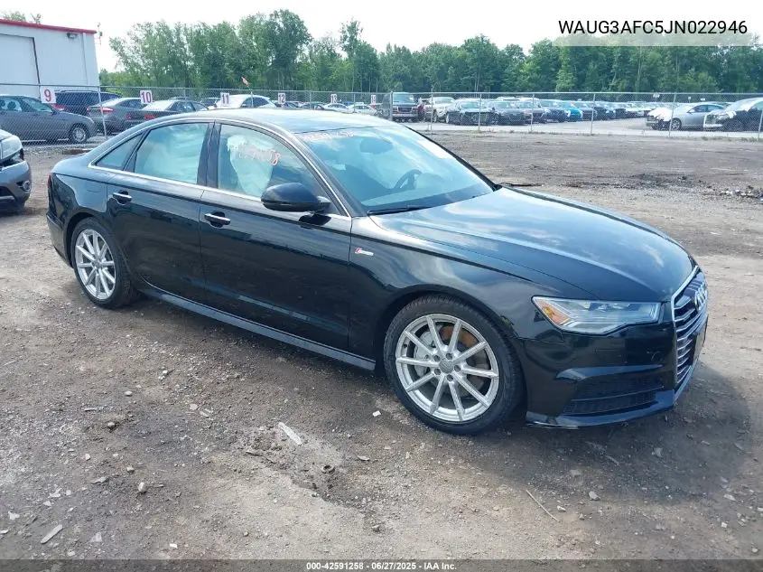 2018 Audi A6 3.0T Premium VIN: WAUG3AFC5JN022946 Lot: 42591258