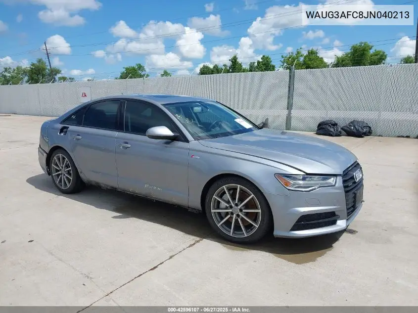 2018 Audi A6 3.0T Premium VIN: WAUG3AFC8JN040213 Lot: 42596107