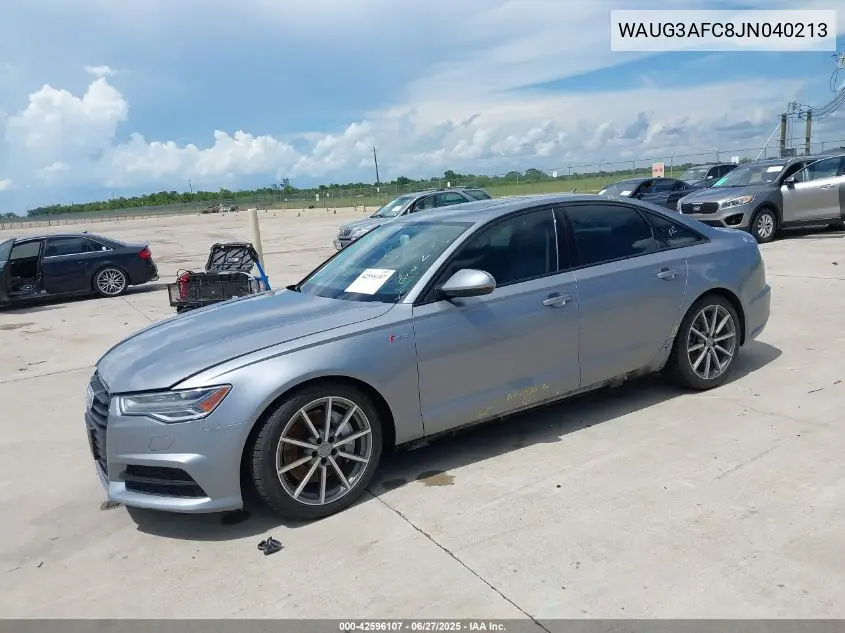 2018 Audi A6 3.0T Premium VIN: WAUG3AFC8JN040213 Lot: 42596107