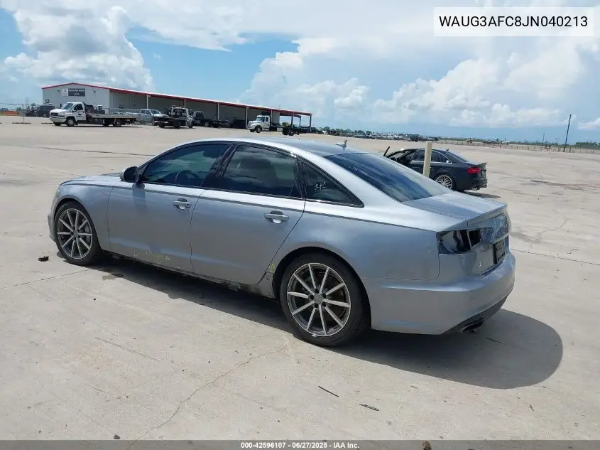 2018 Audi A6 3.0T Premium VIN: WAUG3AFC8JN040213 Lot: 42596107