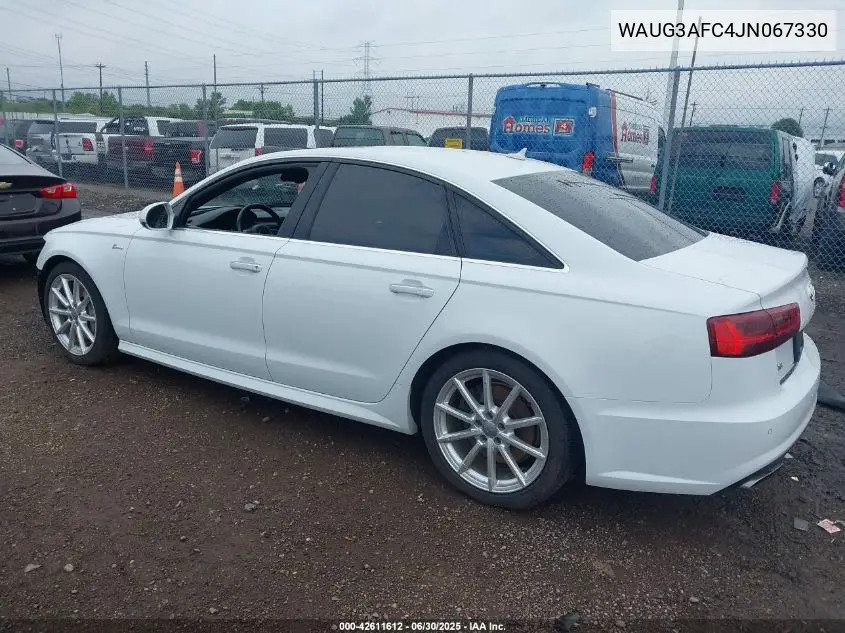 2018 Audi A6 3.0T Premium VIN: WAUG3AFC4JN067330 Lot: 42611612