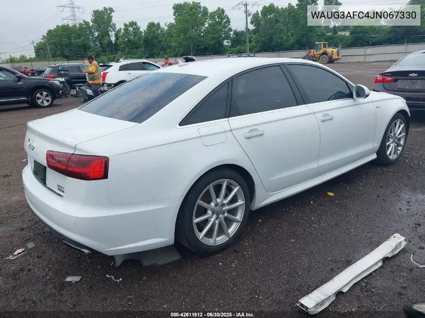 2018 Audi A6 3.0T Premium VIN: WAUG3AFC4JN067330 Lot: 42611612