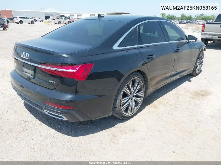 2019 Audi A6 55 Premium VIN: WAUM2AF25KN058165 Lot: 42238942