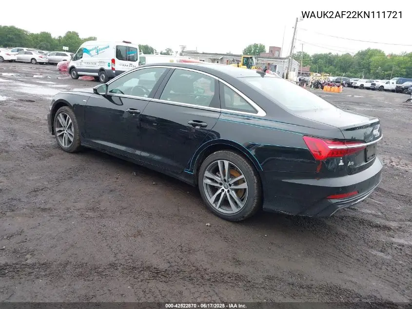 2019 Audi A6 55 Premium VIN: WAUK2AF22KN111721 Lot: 42522870
