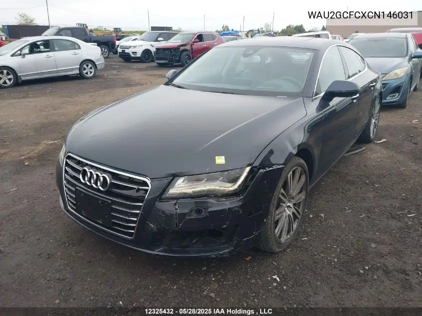 2012 Audi A7 Premium VIN: WAU2GCFCXCN146031 Lot: 12325432