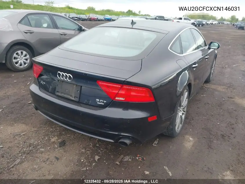 2012 Audi A7 Premium VIN: WAU2GCFCXCN146031 Lot: 12325432