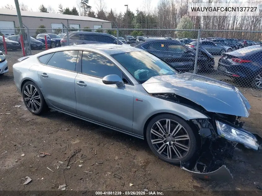 2012 Audi A7 Premium VIN: WAUYGAFC4CN137727 Lot: 41881239
